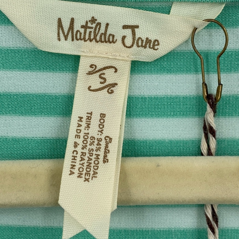 Matilda Jane Talk Tomorrow Striped Polka Dot Top Sz S - Picture 6 of 14